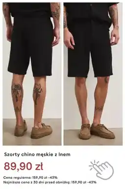 Medicine Szorty chino męskie z lnem oferta