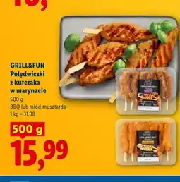 Lidl Polędwiczki z kurczaka w marynacie miód-musztarda Grill&Fun oferta
