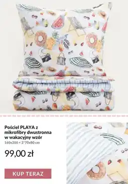 Homla Pościel PLAYA z mikrofibry dwustronna w wakacyjny wzór 160x200 + 2x70x80 cm oferta