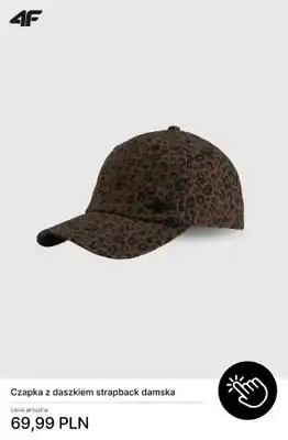 Czapka z daszkiem strapback damska 4F