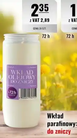 Eurocash Wkład parafinowy: do zniczy oferta