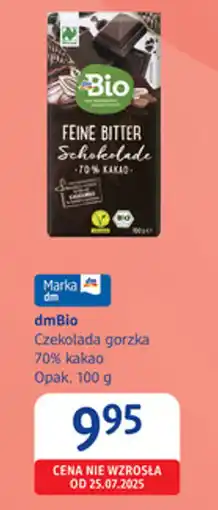 dm drogerie markt Czekolada gorzka 70% kakao oferta
