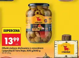 Biedronka Oliwki zielone drylowane z czosnkiem i papryką El Toro Rojo oferta