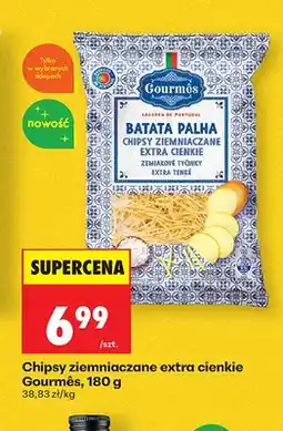 Biedronka Chipsy ziemniaczane extra cienkie Gourmês oferta