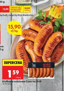 Biedronka Kiełbasa rusztowa Czas na Grill oferta