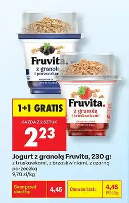 Biedronka Jogurt z granolą Fruvita z brzoskwiniami oferta