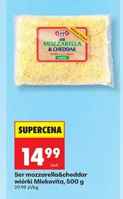 Biedronka Ser mozzarella&cheddar wiórki Mlekovita oferta