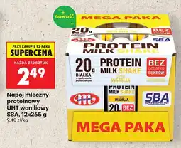 Biedronka Napój mleczny proteinowy UHT waniliowy SBA 12-pak oferta