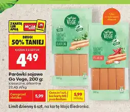 Biedronka Parówki sojowe Go Vege pikantne oferta
