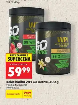 Biedronka Izolat białka WPI Go Active truskawka oferta