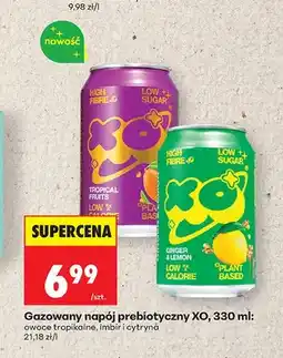 Biedronka Gazowany napój prebiotyczny XO imbir i cytryna oferta