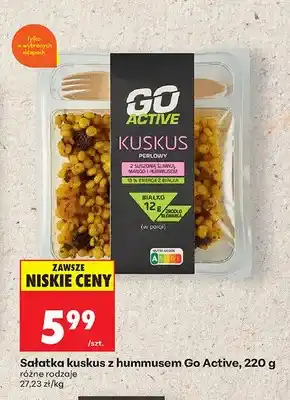 Biedronka Sałatka kuskus perłowy z suszoną śliwką mango i hummusem Go Active oferta