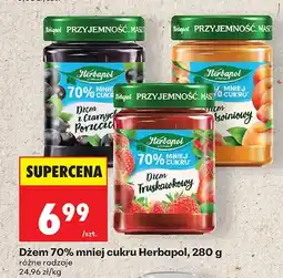Biedronka Dżem z czarnych porzeczek Herbapol 70% mniej cukru oferta