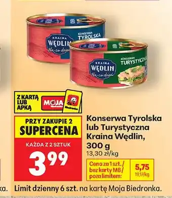 Biedronka Konserwa Tyrolska Kraina Wędlin oferta