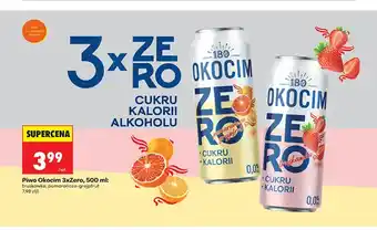 Biedronka Piwo bezalkoholowe Okocim 3xZero truskawka oferta