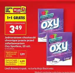 Biedronka Chusteczki chroniące pranie przed zafarbowaniem Oxy Spotless oferta