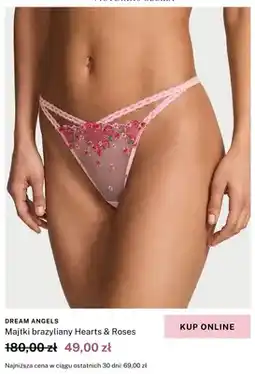 Victoria's Secret Majtki brazyliany Victoria's Secret Dream Angels Hearts & Roses oferta