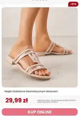 Renee Klapki Renee ozdobione geometrycznym motywem oferta