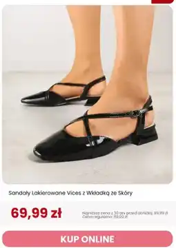 Renee Sandały lakierowane Vices z wkładką ze skóry oferta