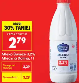 Biedronka Mleko Świeże 3,2% Mleczna Dolina oferta