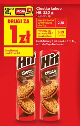 Biedronka Ciastka kakao Hit oferta