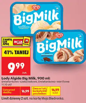 Biedronka Lody Algida Big Milk oferta