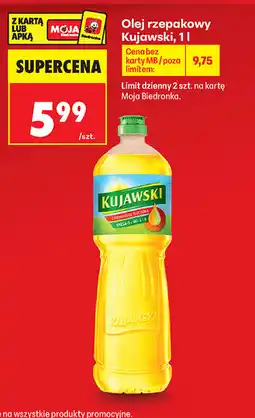 Biedronka Olej rzepakowy Kujawski oferta
