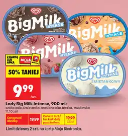 Biedronka Lody Big Milk Intense oferta