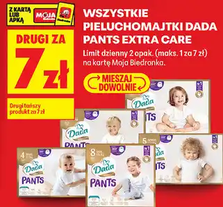 Biedronka WSZYSTKIE PIELUCHOMAJTKI DADA PANTS EXTRA CARE oferta