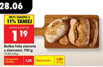 Biedronka Bułka fala ciemna z ziarnami oferta