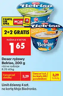Biedronka Deser ryżowy Belriso Zott oferta