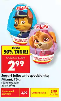 Biedronka Jogurt jajko z niespodzianką Miami oferta