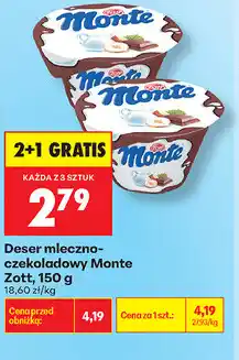 Biedronka Deser mleczno-czekoladowy Monte Zott oferta