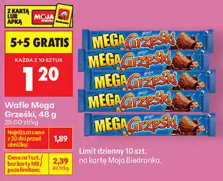 Biedronka Wafle Mega Grześki oferta
