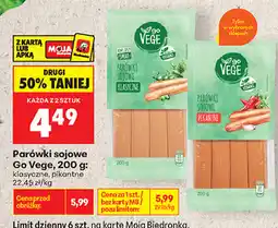 Biedronka Parówki sojowe Go Vege oferta