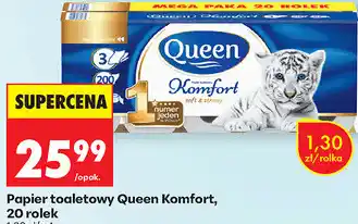 Biedronka Papier toaletowy Queen Komfort, 20 rolek oferta