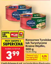 Biedronka Konserwa Tyrolska lub Turystyczna Kraina Wędlin oferta