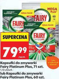 Biedronka Kapsułki do zmywarki Fairy Platinum Plus, 71 szt oferta