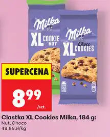 Biedronka Ciastka XL Cookies Milka oferta