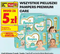 Biedronka Wszystkie pieluszki Pampers Premium Care oferta