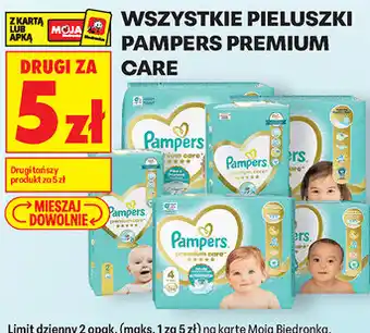 Biedronka Wszystkie pieluszki Pampers Premium Care oferta
