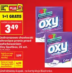 Biedronka Jednorazowe chusteczki chroniące pranie przed zafarbowaniem Oxy Spotless, 25 szt oferta