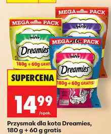 Biedronka Przysmak dla kota Dreamies, 180 g + 60 g gratis oferta