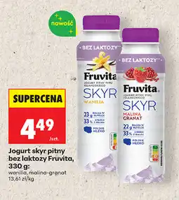 Biedronka Jogurt skyr pitny bez laktozy Fruvita oferta