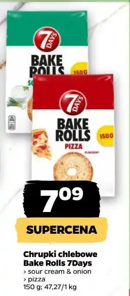 Netto Chrupki chlebowe Bake Rolls 7Days oferta