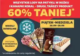 Netto Wszystkie lody na patyku, w rożku i kanapki Koral oferta