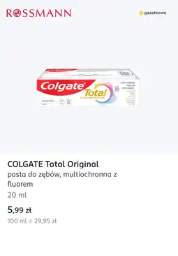 Rossmann COLGATE Total Original pasta do zębów, multiochronna z fluorem oferta