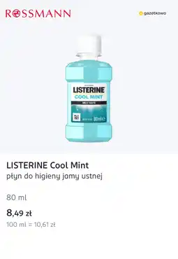 Rossmann LISTERINE Cool Mint płyn do higieny jamy ustnej oferta