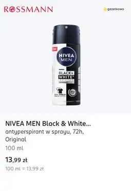 Rossmann NIVEA MEN Black & White... antyperspirant w sprayu, 72h, Original oferta