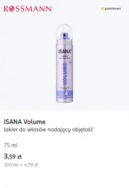 Rossmann ISANA Volume lakier do włosów nadający objętość oferta